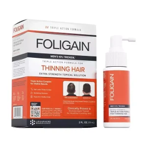 Foligain Men's 10% Trioxidil | Triple Action Complete Formula Thinning Hair 59ml
