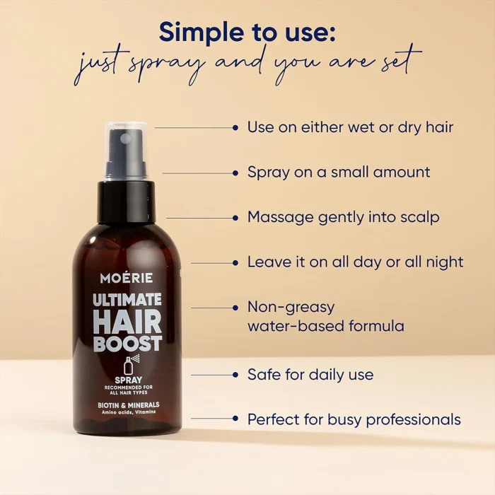 Moerie Ultimate Hair Boost Spray Biotin & Minerals 150ml - Image 3