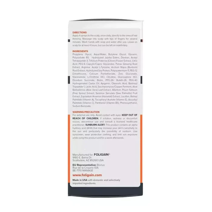 Foligain Men's 10% Trioxidil | Triple Action Complete Formula Thinning Hair 59ml - Image 4