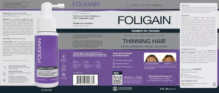 FOLIGAIN Women's 10% Trioxidil Hair Regrowth Treatment Topical Solution 59ml - Image 5