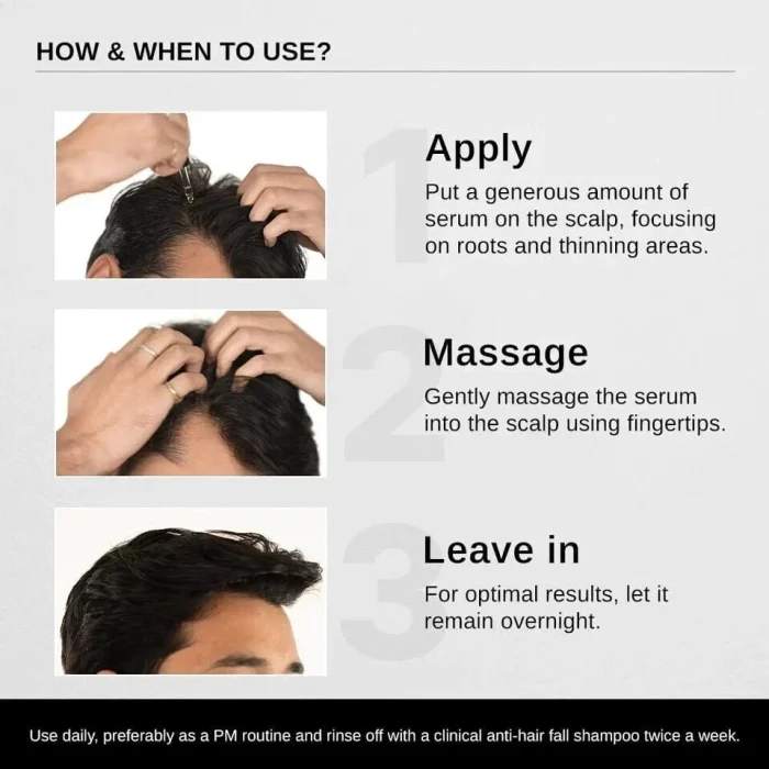 Bare Anatamoy Advanced Hair Growth Serum 3% Redensyl, Biotin, Rosemary & Rice Extract 30ml - Image 5