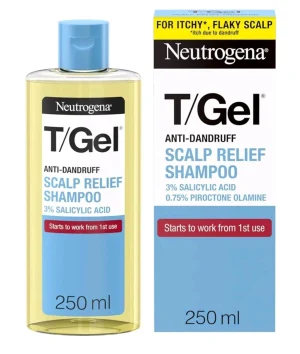 Neutrogena T/Gel Anti-Dandruff Scalp Relief Shampoo, Treats Itchy Flaky Scalp 250ml