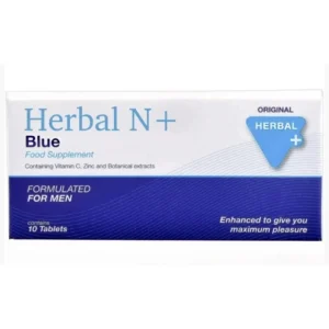 Herbal N+ Blue 100mg Food Supplement Formulated For Men, 20 Tablets